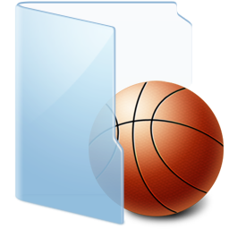 Blue Folder Games Icon 256x256 png